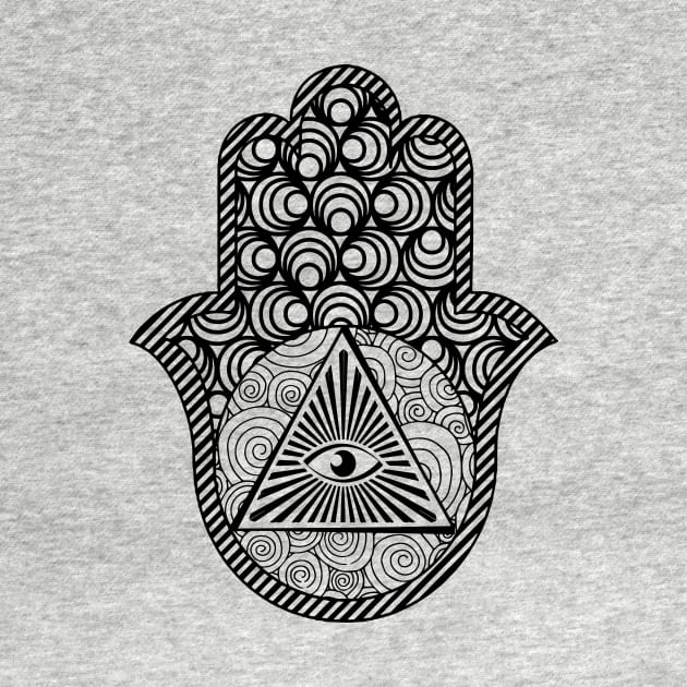 Hamsa Hand Third Eye Pyramid Spirituality by Utopia Shop